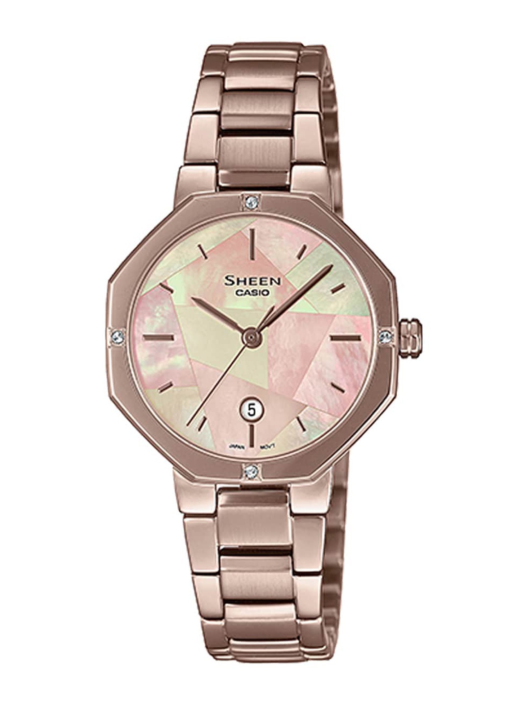 

CASIO Women Pink Mother of Pearl Wrap Around Straps Analogue Watch