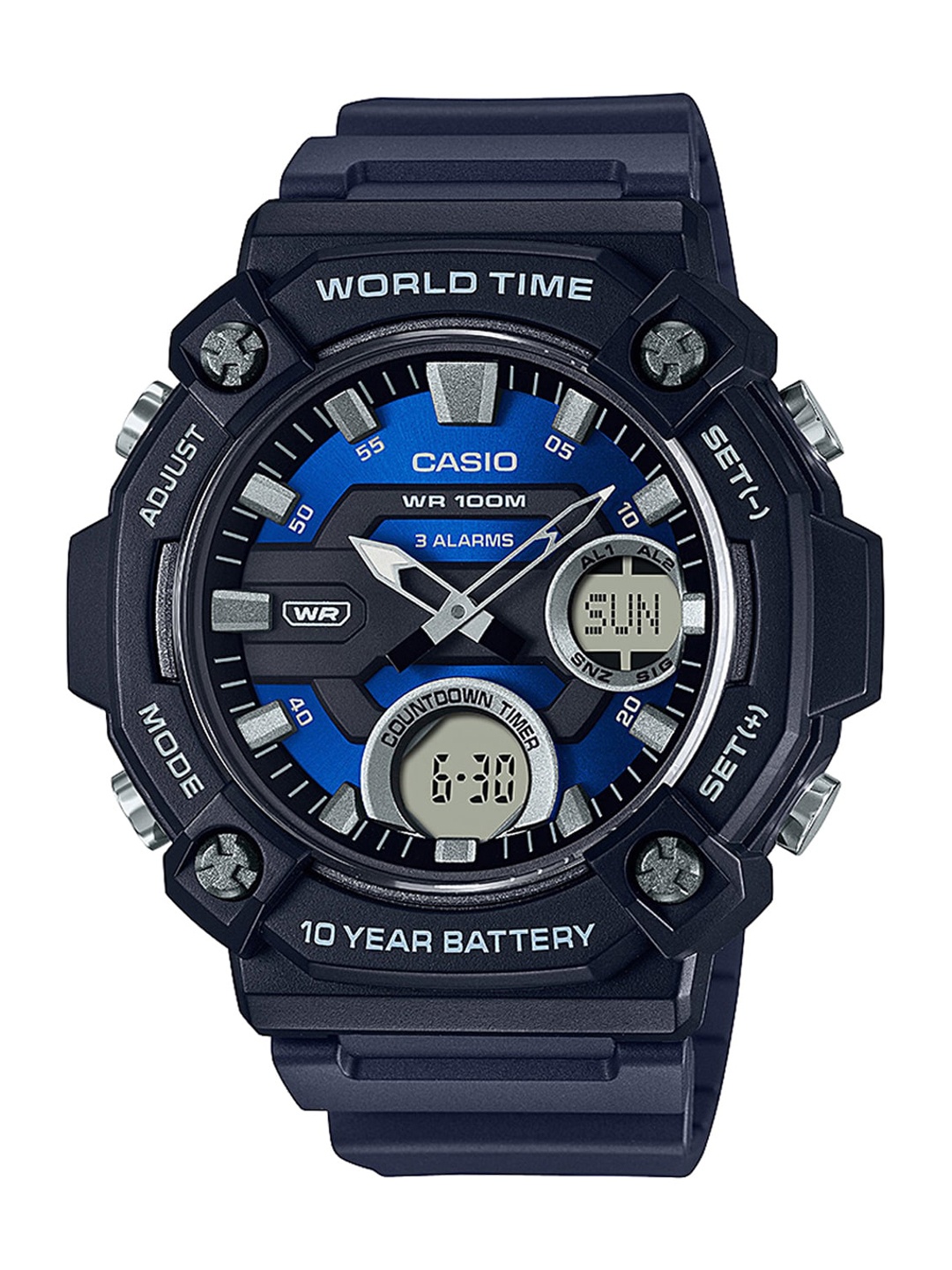 

CASIO Men Blue Dial & Straps Analogue & Digital Watch AD263