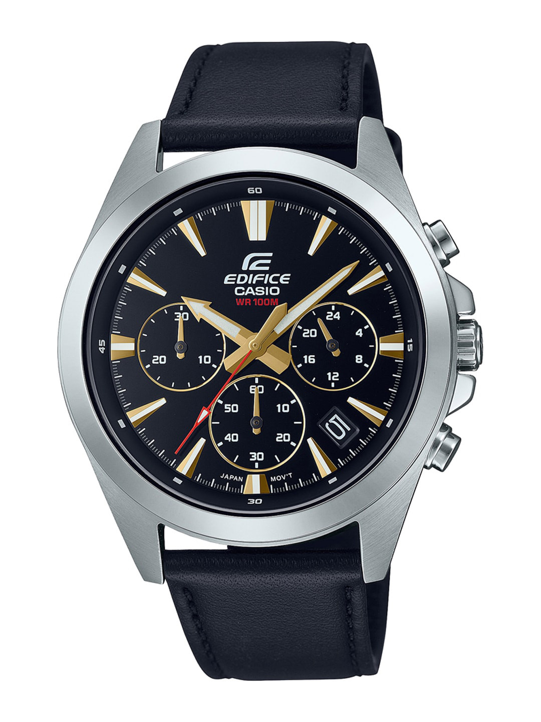 

CASIO Men Black Dial & Black Leather Straps Analogue Watch ED542 EFV-630L-1AVUDF