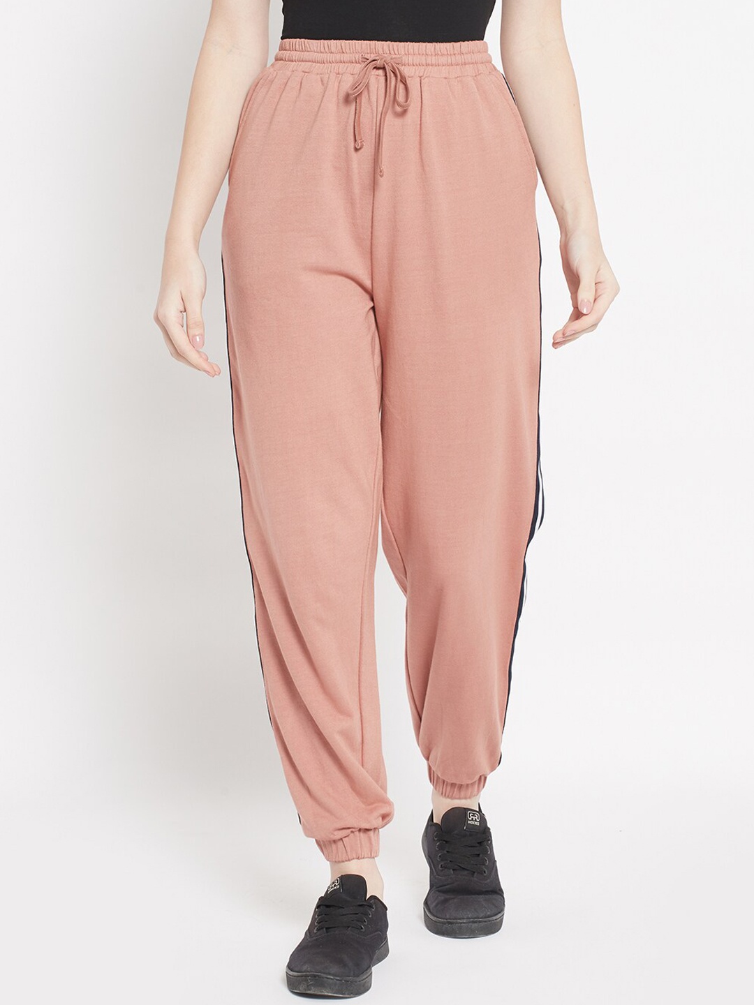 

HOUSE OF KKARMA Women Brown & Black Cotton Joggers