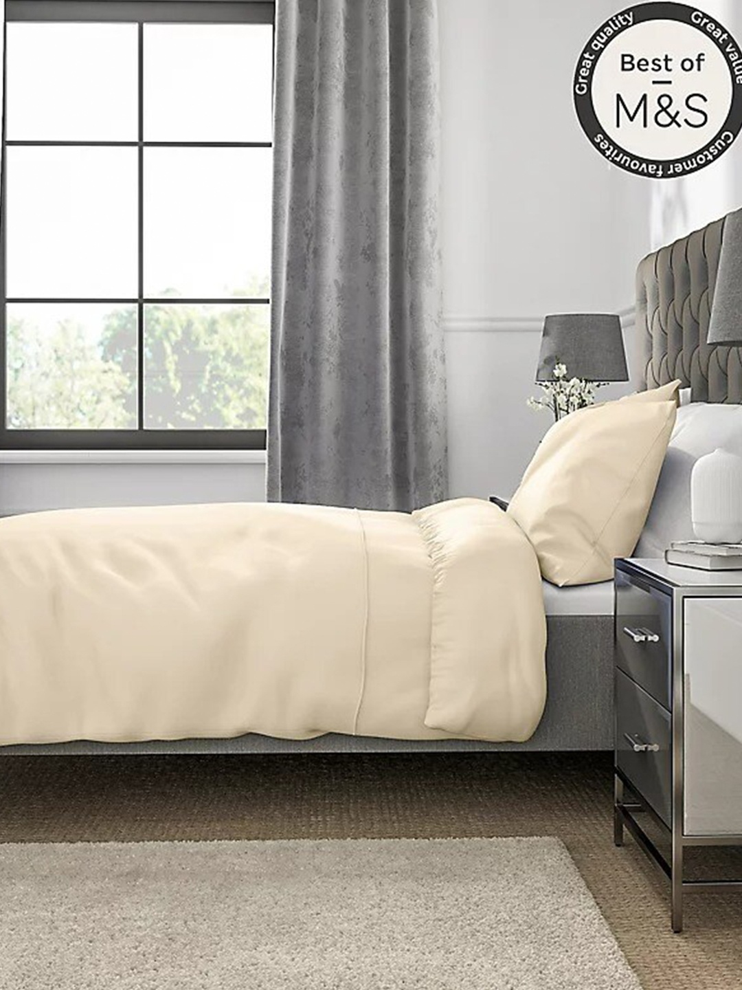 

Marks & Spencer Off White 230 TC King Bedsheet