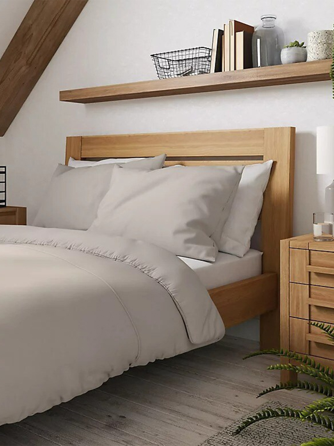 

Marks & Spencer Taupe 230 TC Solid Double King Bedsheet