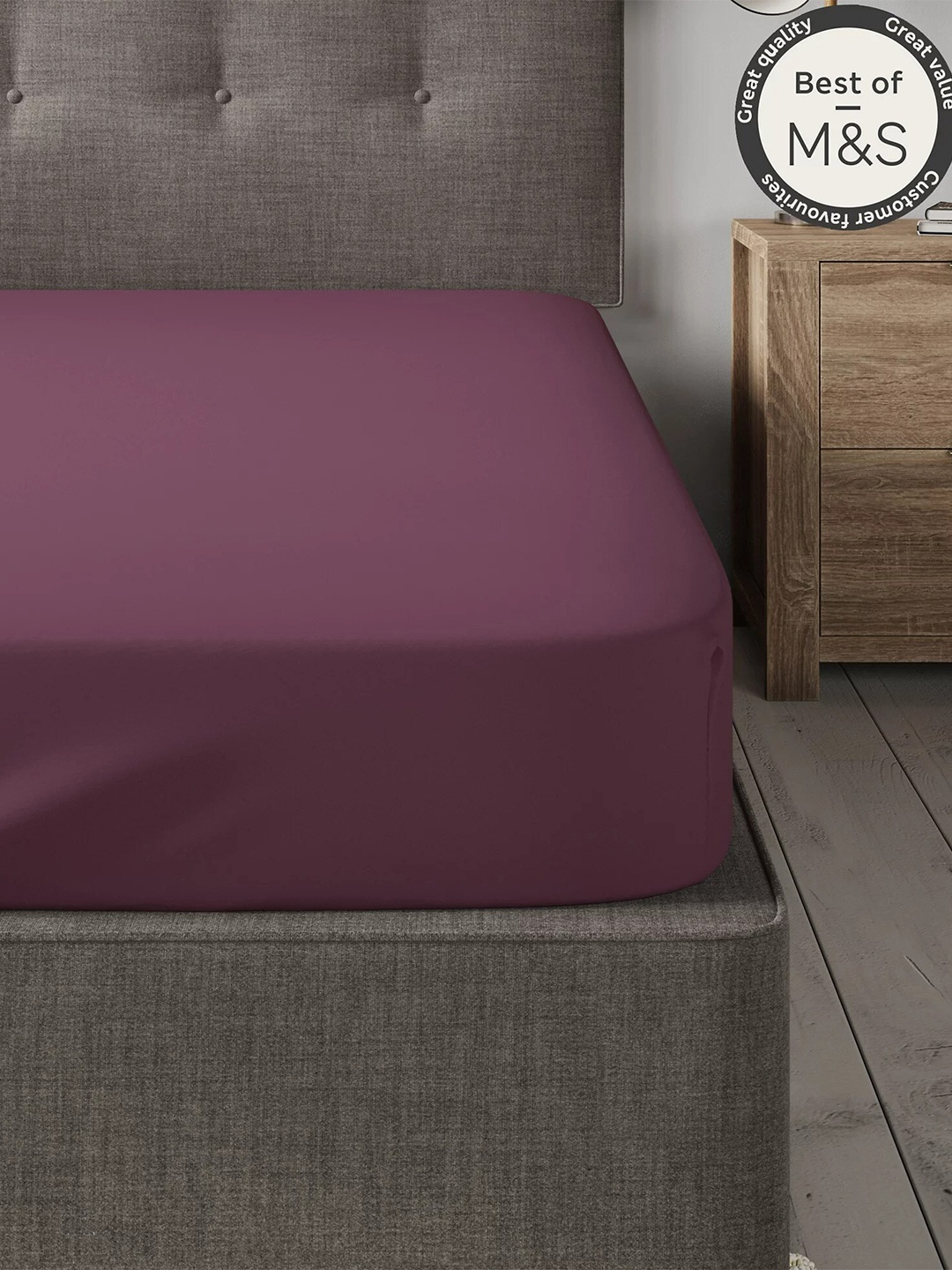 

Marks & Spencer Purple 230 TC King Bedsheet