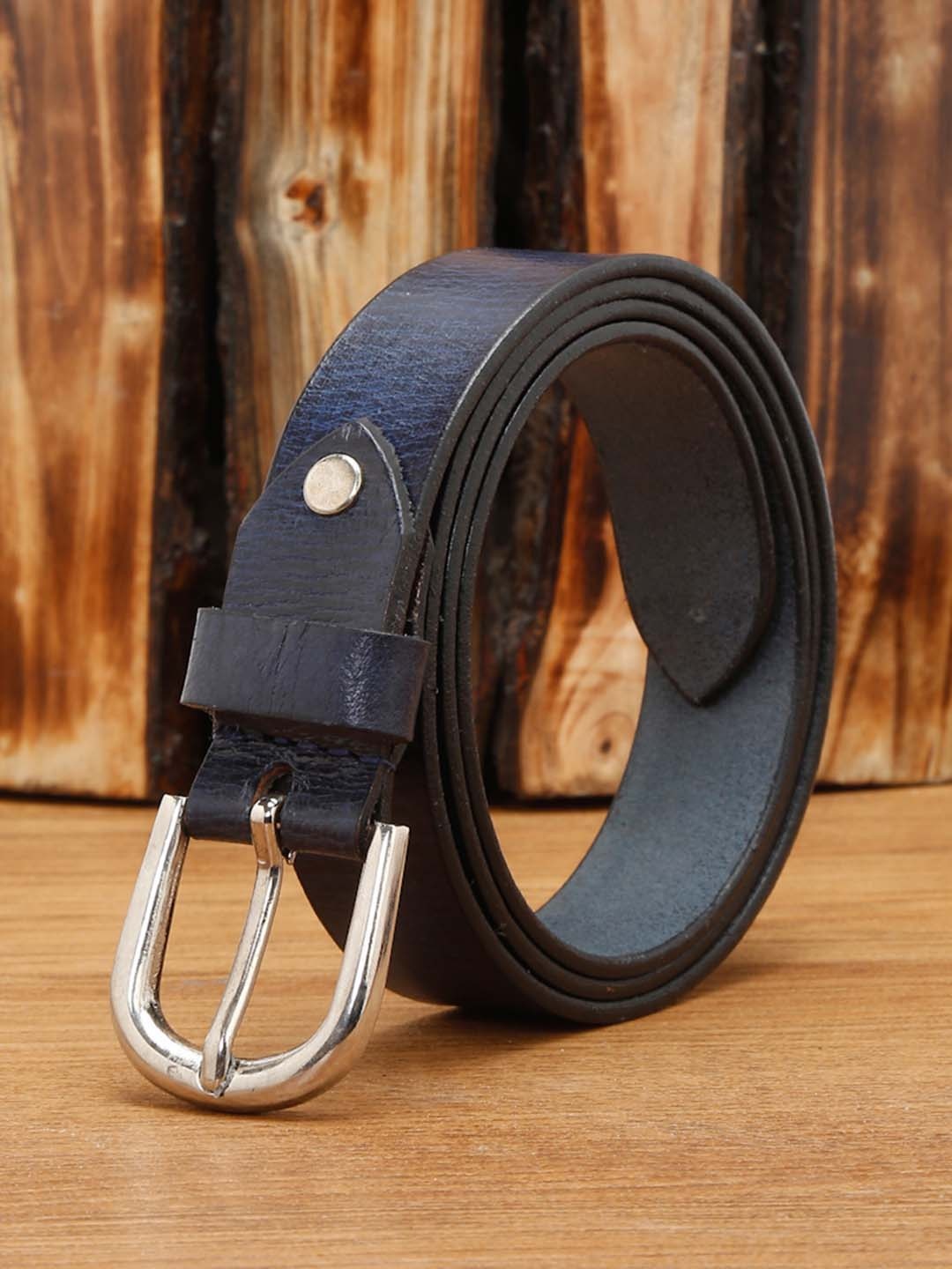 

LOUIS STITCH Men Premium Leather Casual Belt, Blue