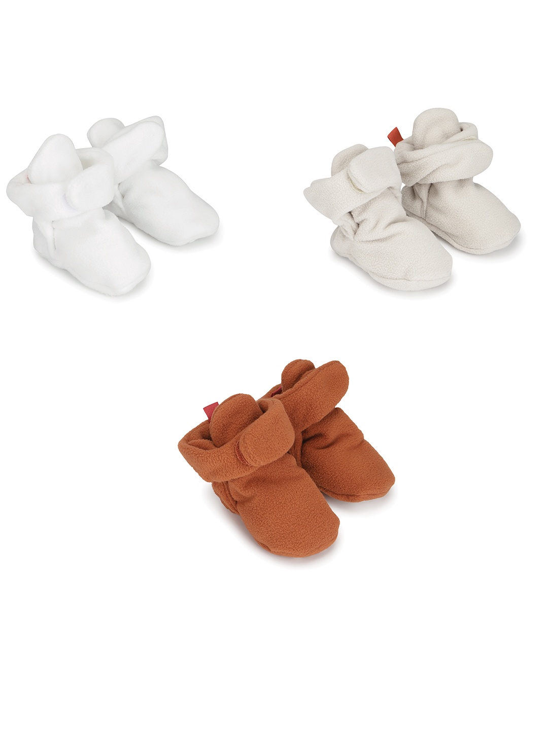 

mothercare Infants Pack Of 3 Solid Booties, White