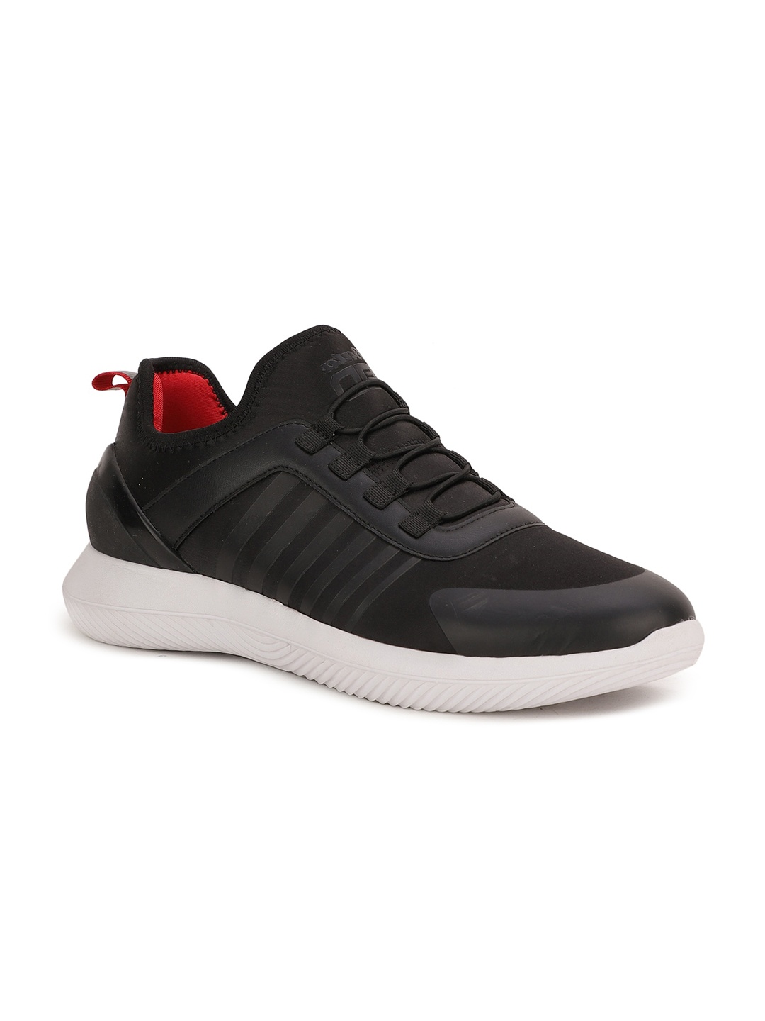 

Bata Men Black Textured Sneakers