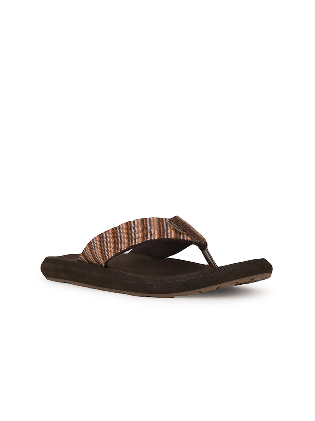 

Bata Men Brown & Beige Striped Thong Flip-Flops