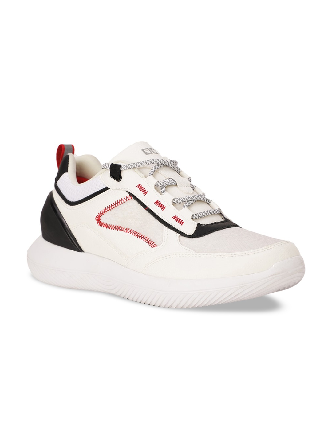 

Bata Men White & Black Colourblocked Sneakers