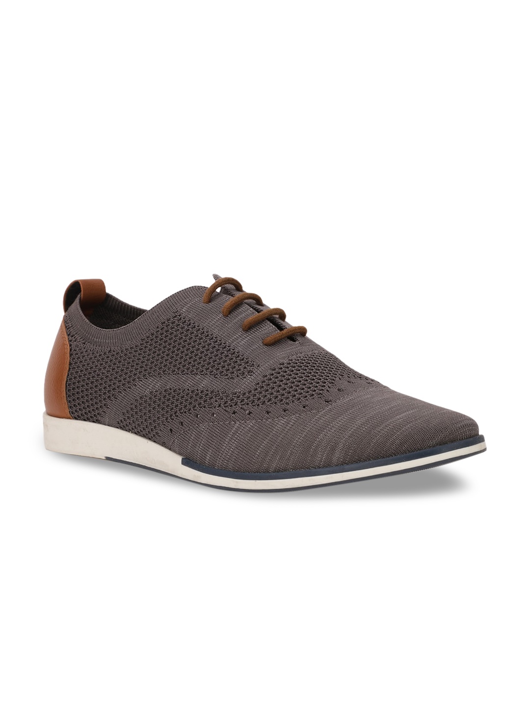 

Bata Men Grey Woven Design Sneakers