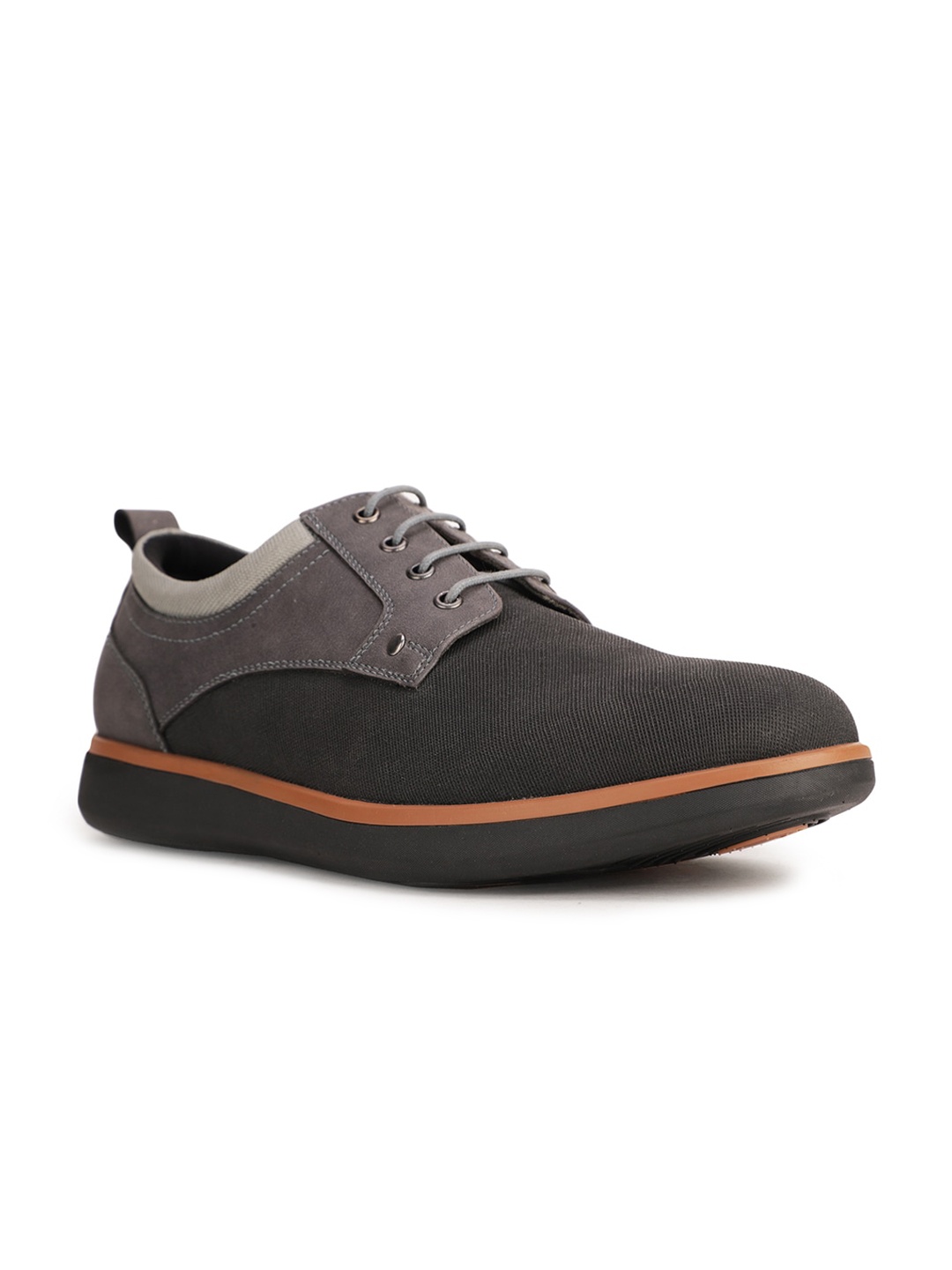 

Bata comfit Men Grey Textured PU Derbys