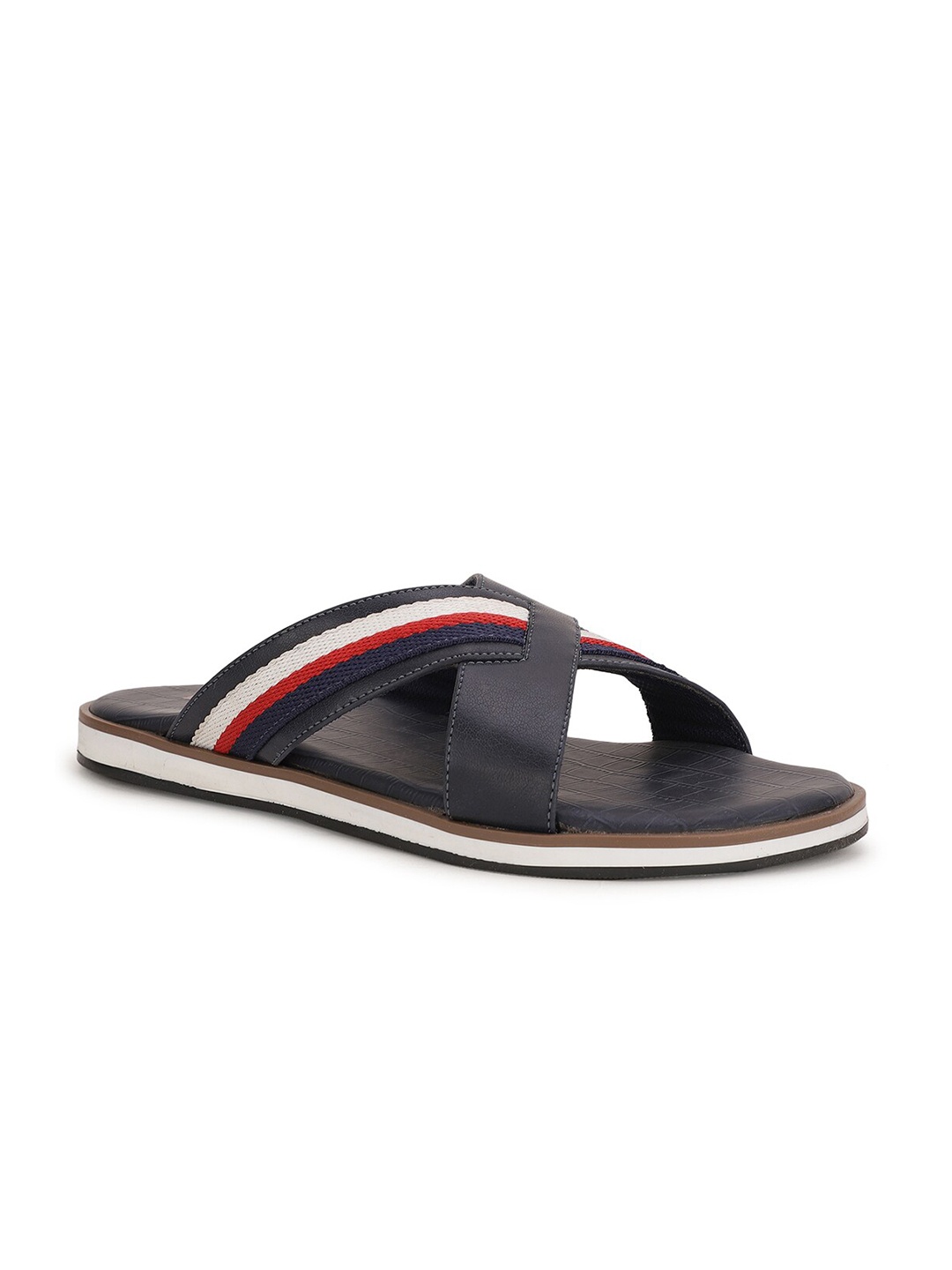 

Bata Men Navy Blue & White Comfort Sandals