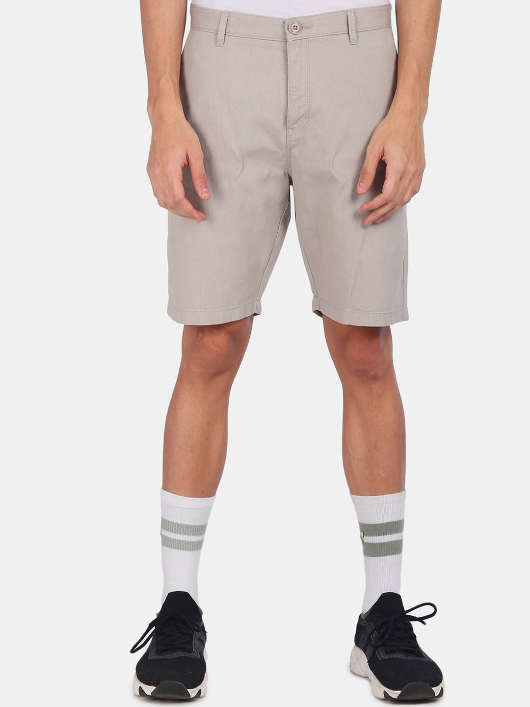 

Ruggers Men Grey Regular Fit Cotton Shorts
