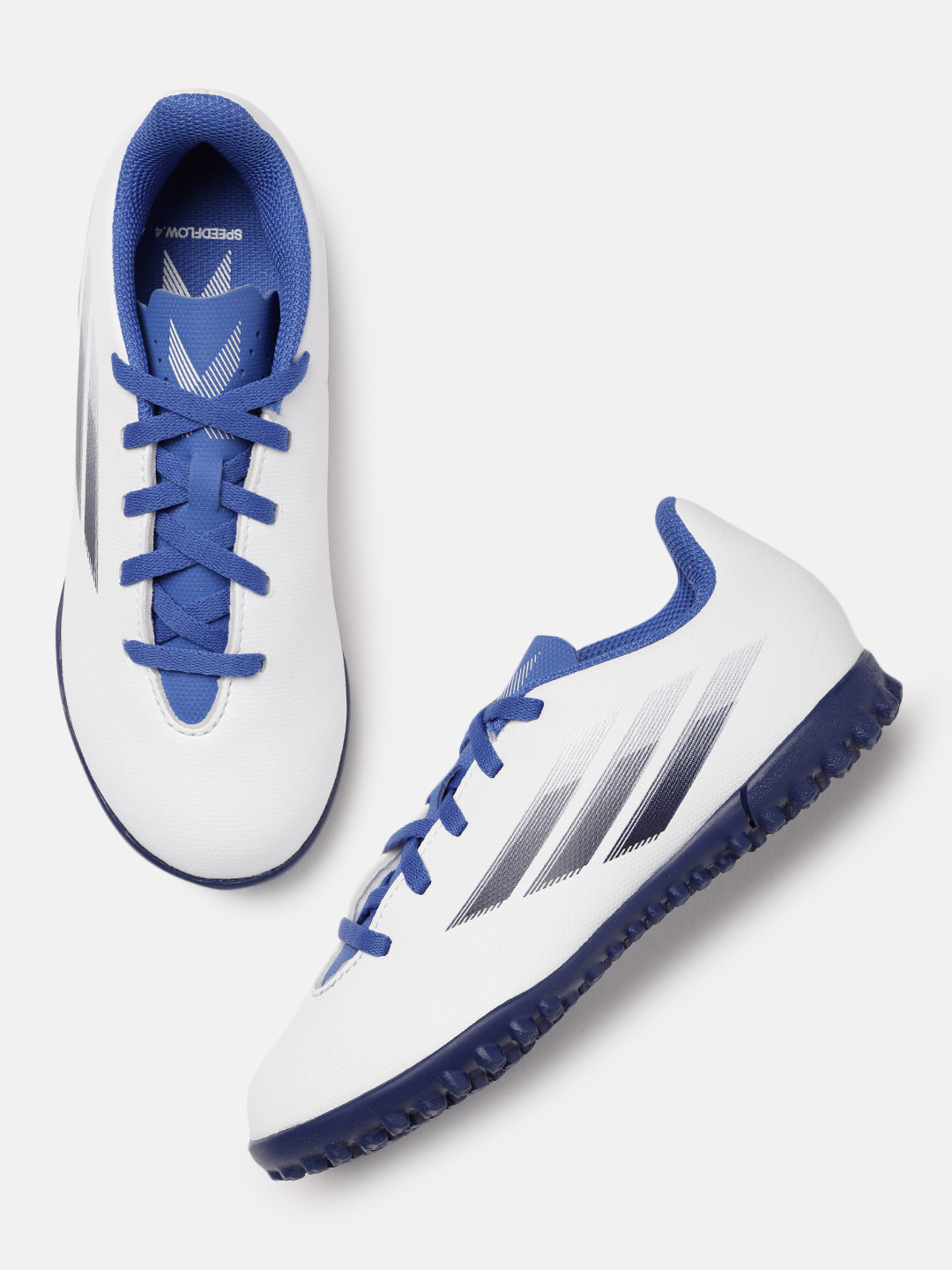 

ADIDAS Kids White Speedflow.4 Turf Football Shoes
