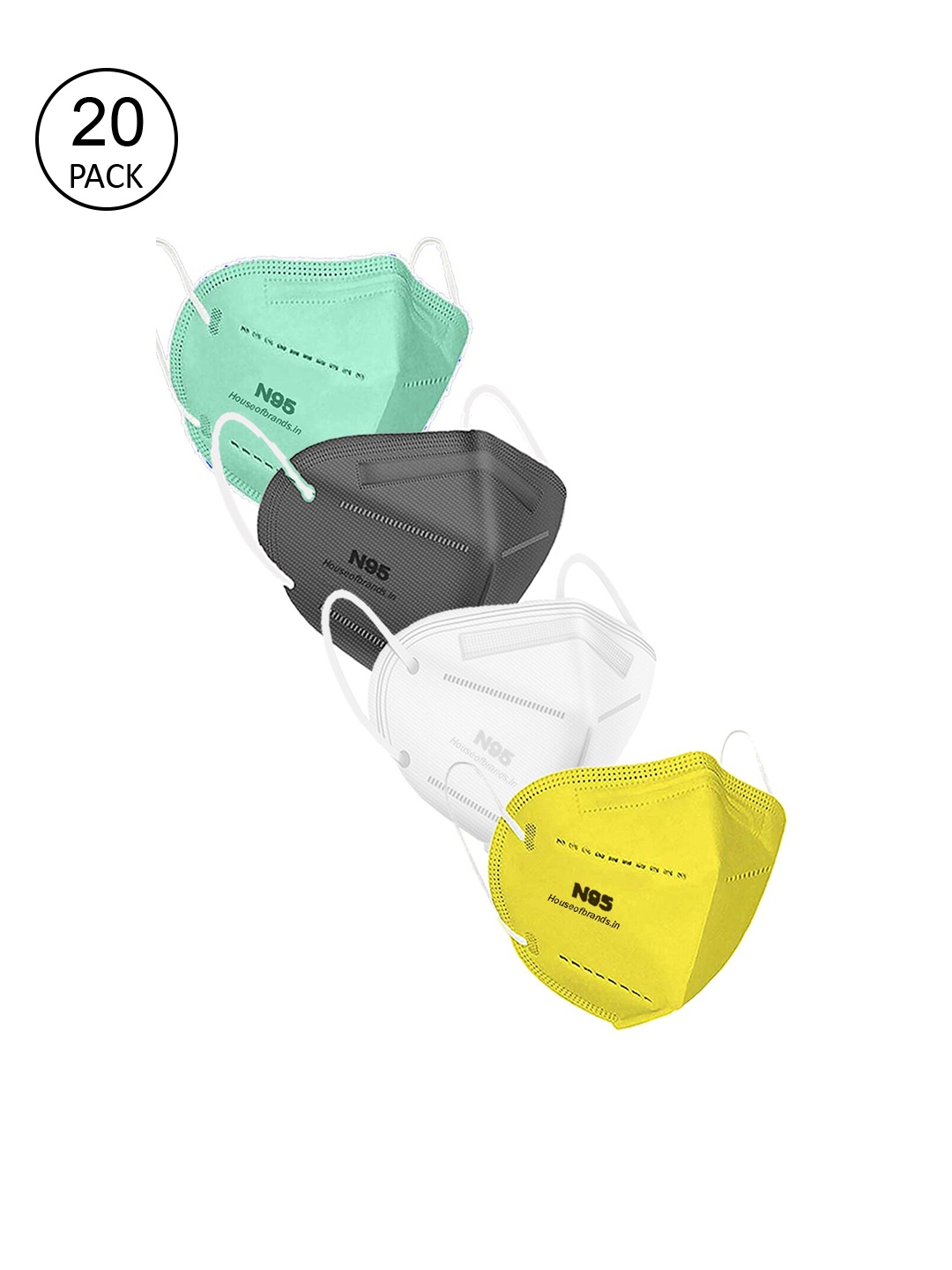 

Swiss Design Pack Of 20 Assorted 5-Ply Anti-Pollution N95 Masks
