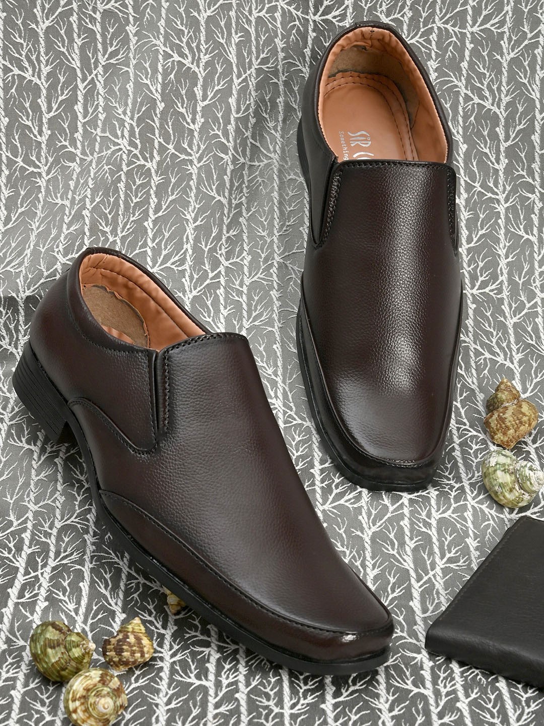 

Sir Corbett Men Brown Solid Formal Slip-On Shoes