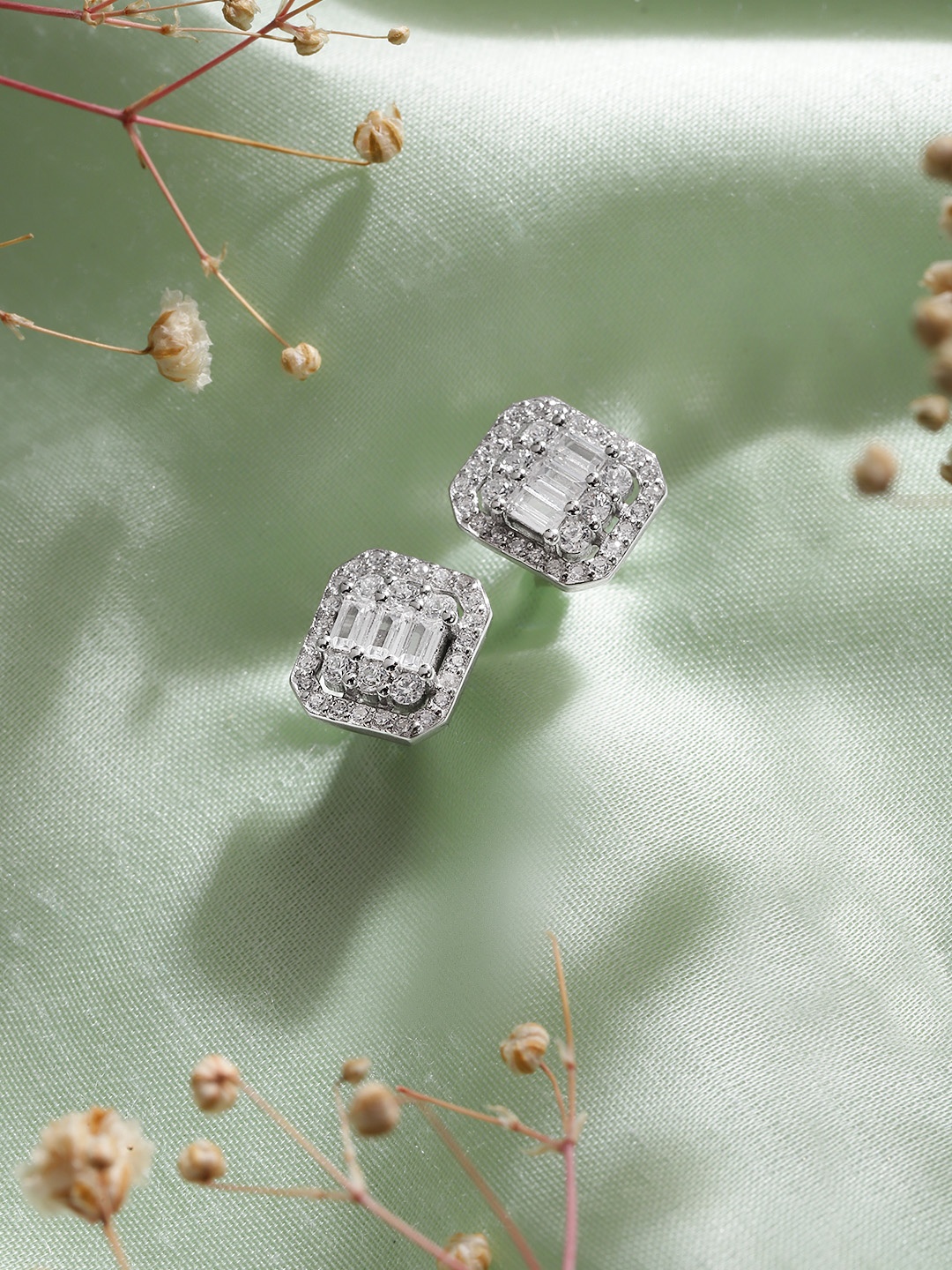 

Zavya Silver-Toned 925 Sterling Silver Studs