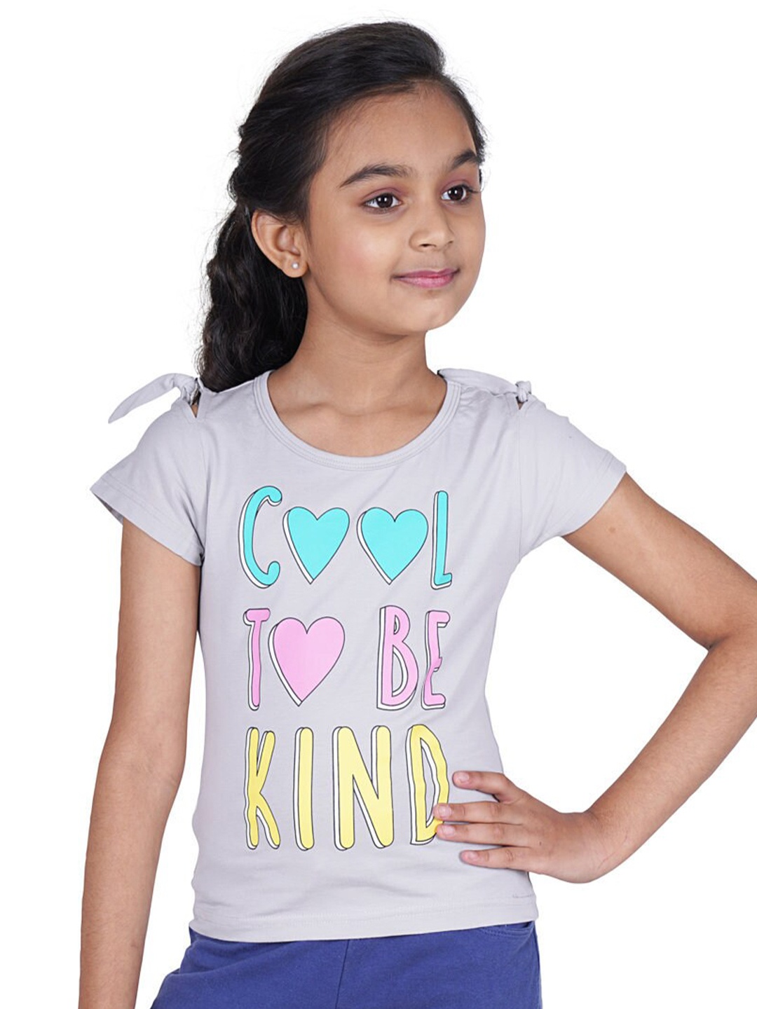 

Tiny Girl Girls Grey Print Cotton Top