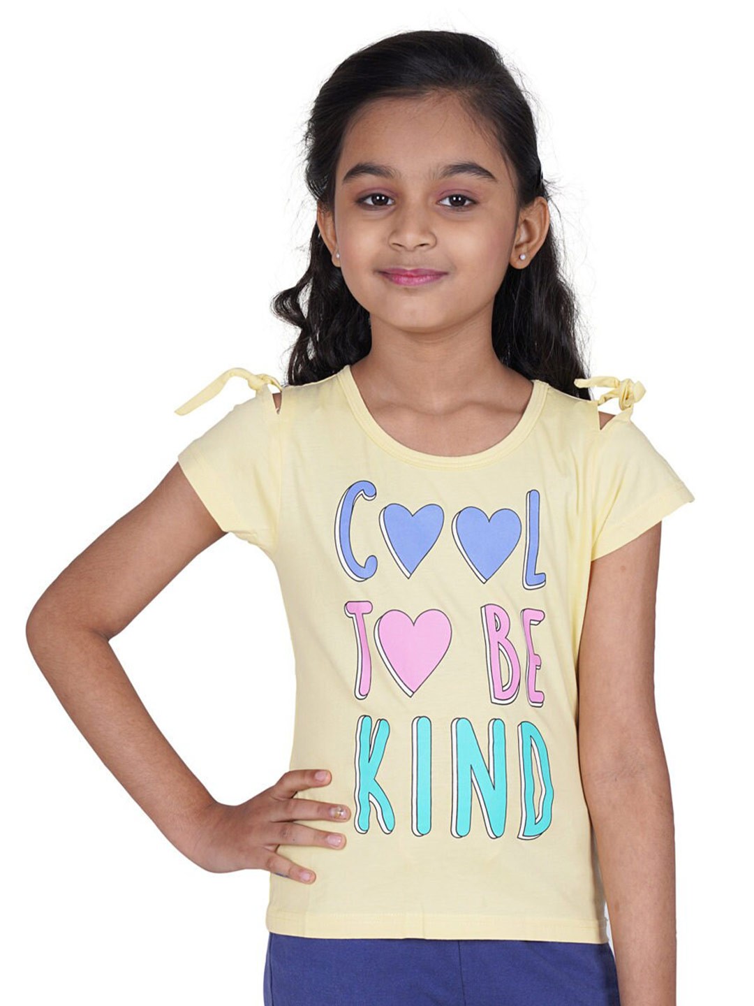 

Tiny Girl Yellow & Blue Printed Cotton Top