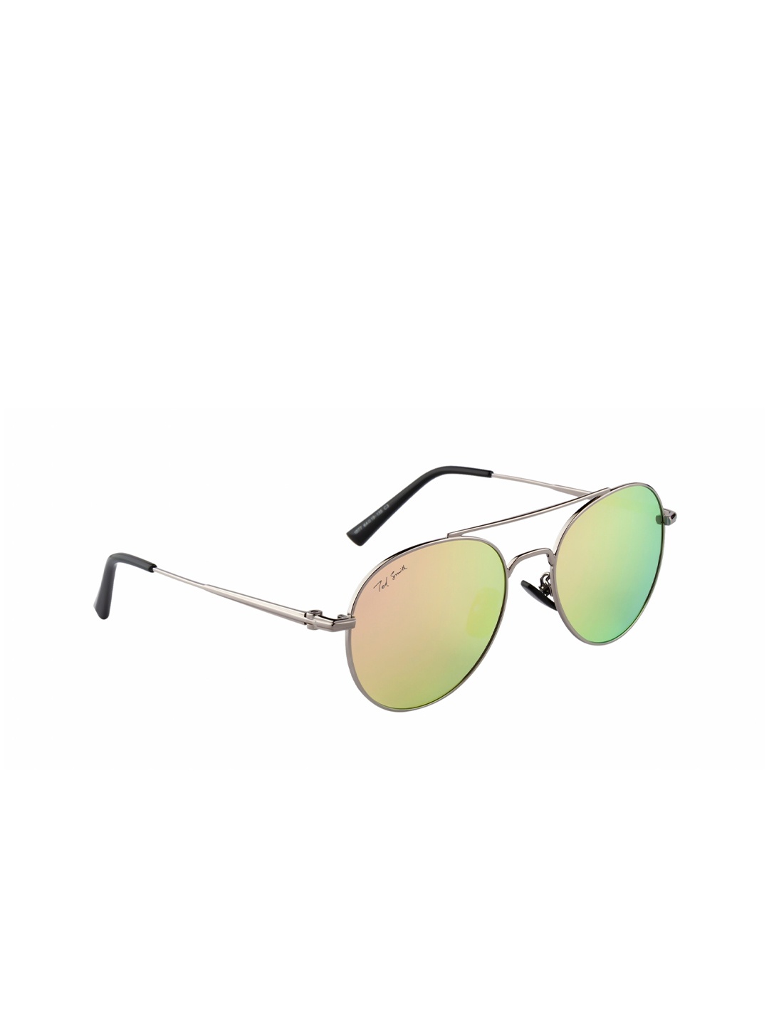 

Ted Smith Unisex Pink Lens & Gunmetal-Toned Aviator Sunglasses TSP-P1077_C3