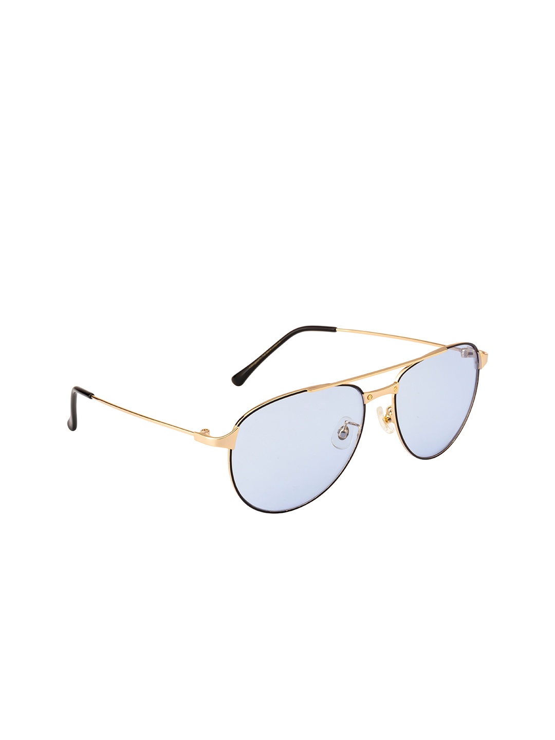 

Ted Smith Blue Lens & Gold-Toned Aviator Sunglasses & UV Protected Lens TSP-9077S_C122