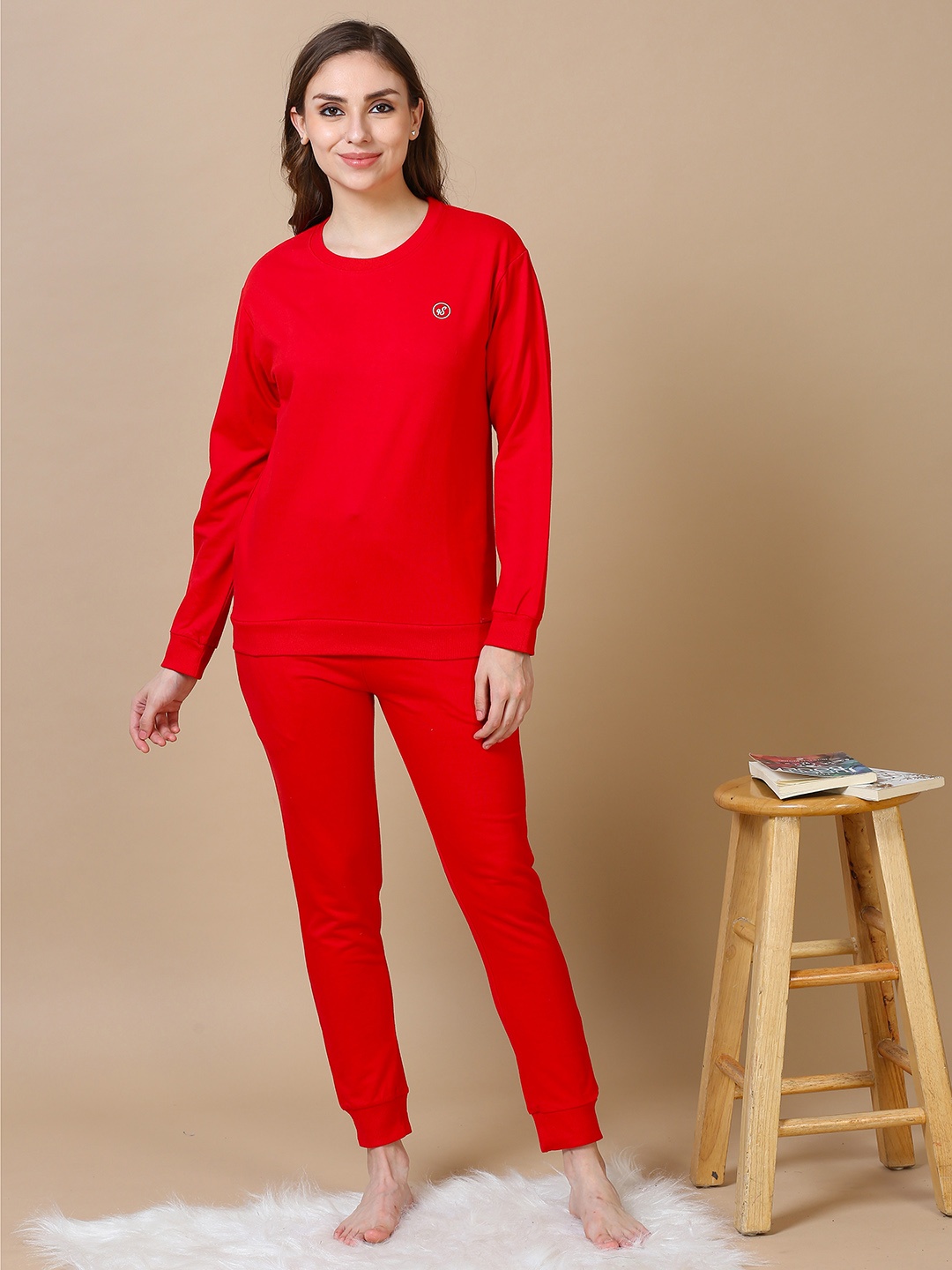 

9shines Label Women Red Night suit