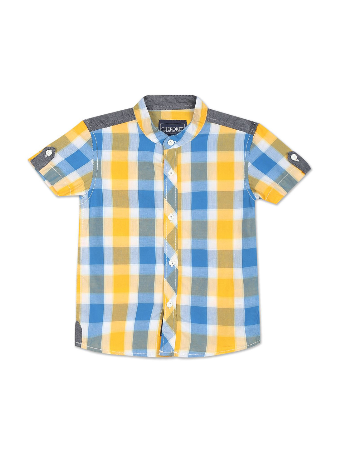 

Cherokee Boys Blue Checked Casual Shirt