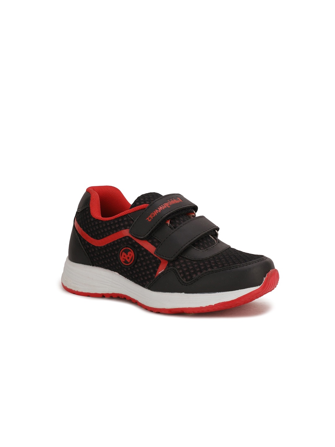 

Bubblegummers Boys Black & Red Textured Sneakers