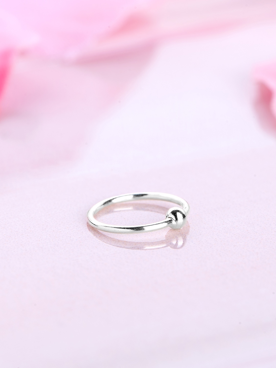 

Zavya Women 925 Sterling Silver Plated Oxidised Nose Ring