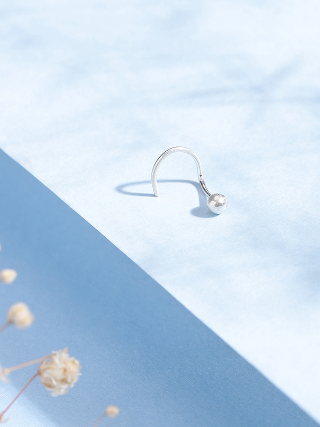 

Zavya Women Silver-Plated 925 Sterling Silver Nose Ring