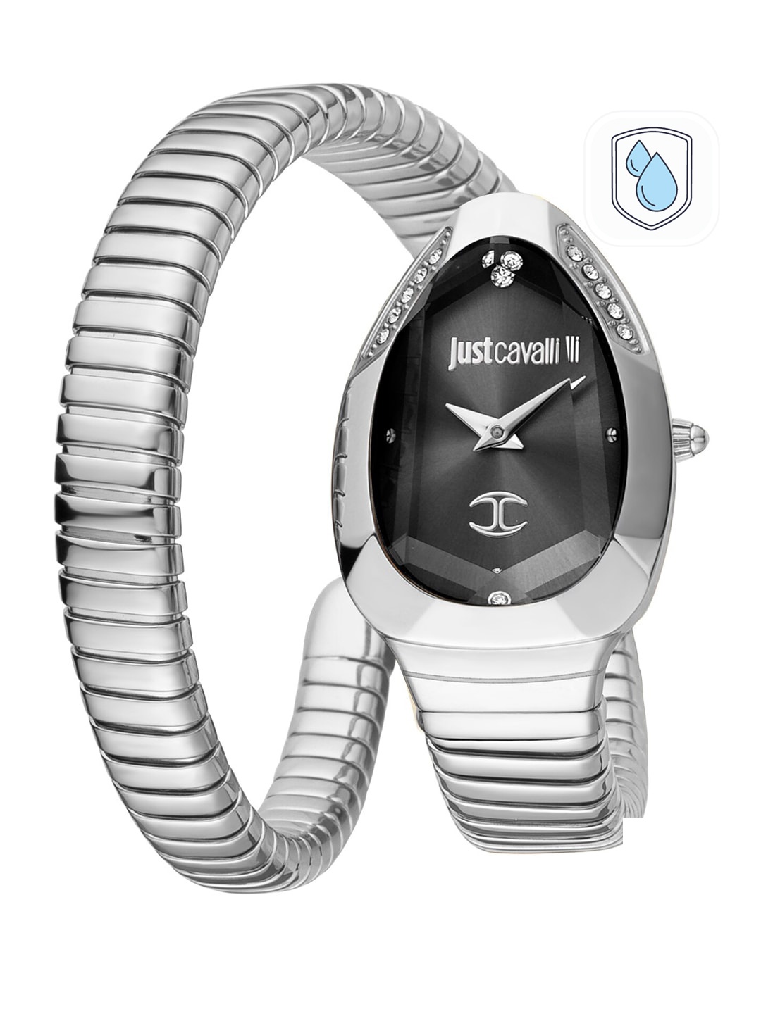 

Just Cavalli Women Black Wrap Around Straps Analogue Watch JC1L208M0025