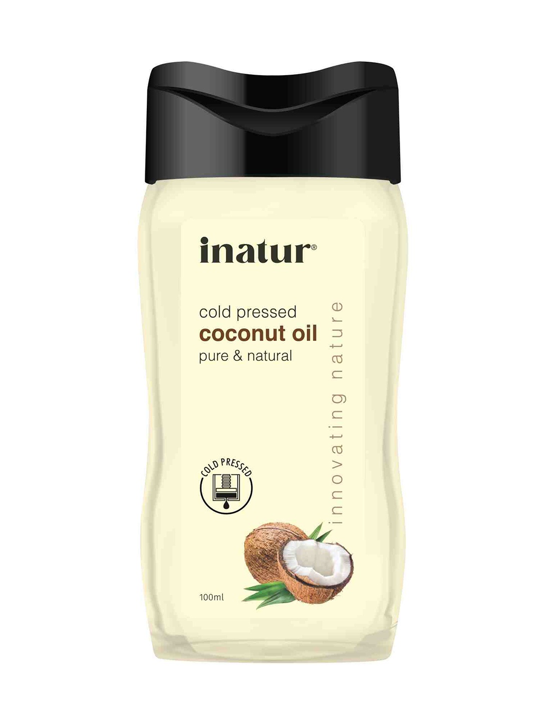 

Inatur Pure Cold Pressed Hair-Body & Face Coconut Oil 100 ml, Cream