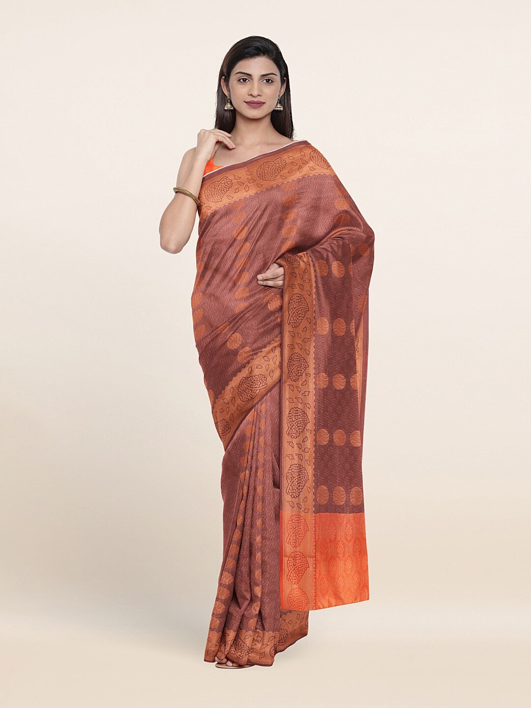 

Pothys Brown Woven Design Saree