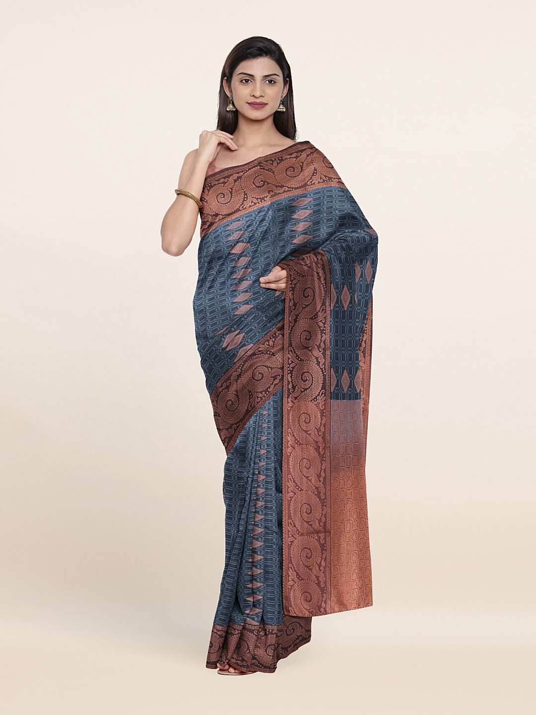 

Pothys Grey Woven Design Saree