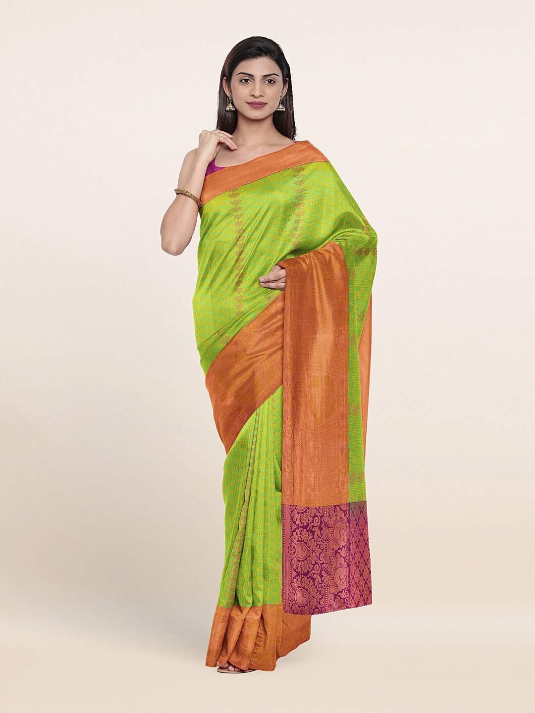 

Pothys Green Woven Design Saree