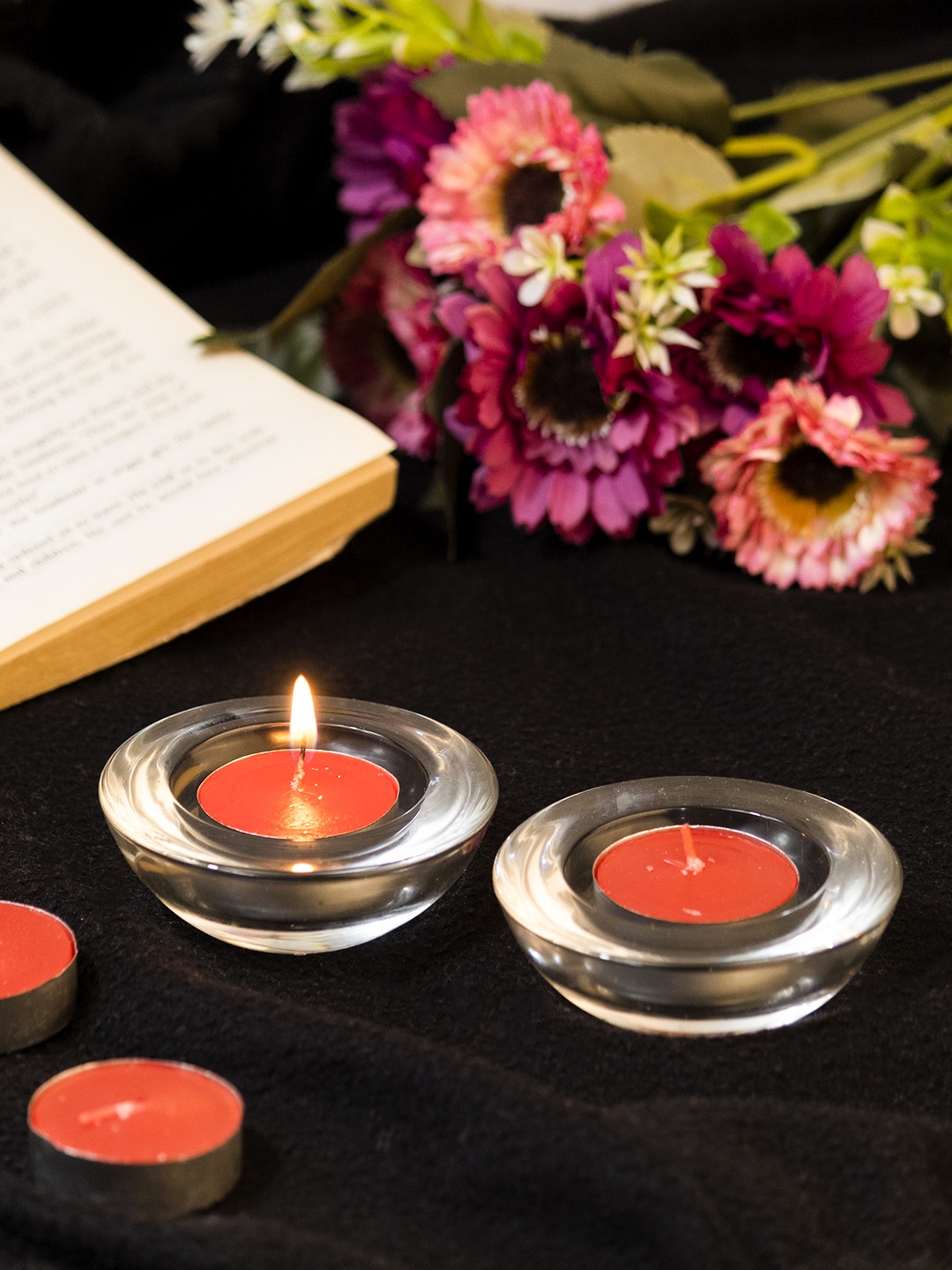 

MARKET99 Set Of 8 Red Strawberry Scented Candles