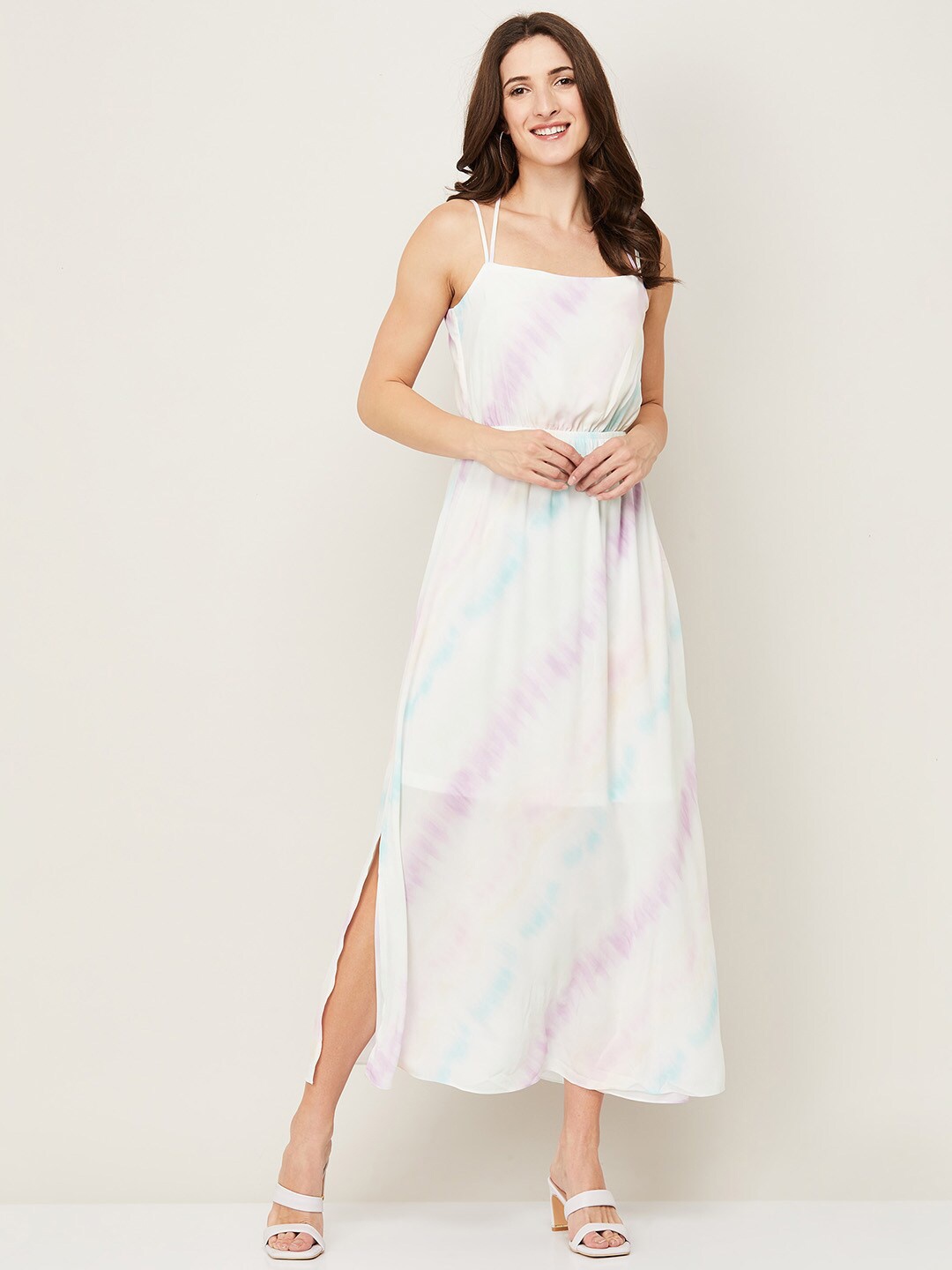 

CODE by Lifestyle White Floral Maxi Midi Dress