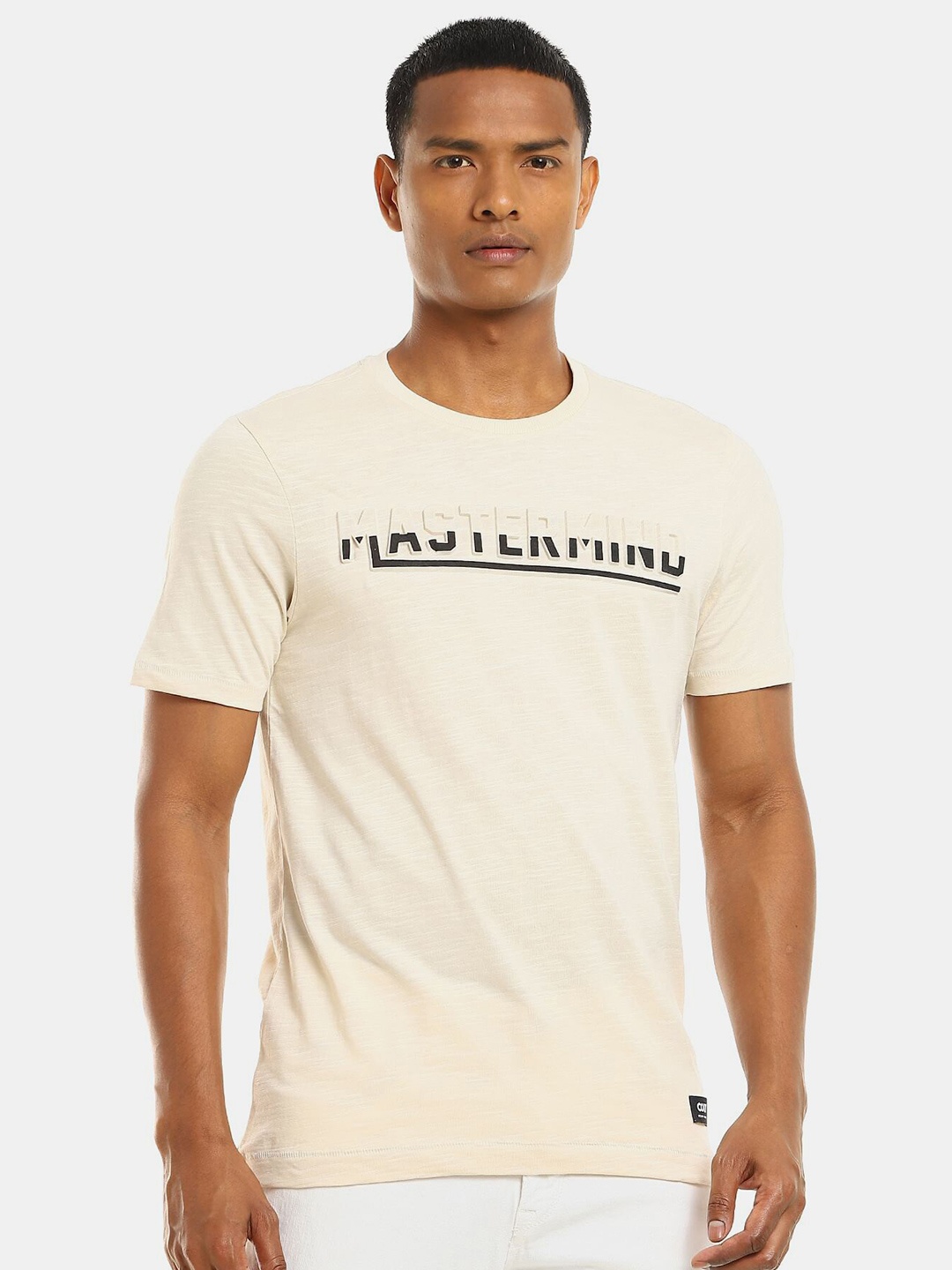 

Colt Men Beige Typography Printed Cotton T-shirt