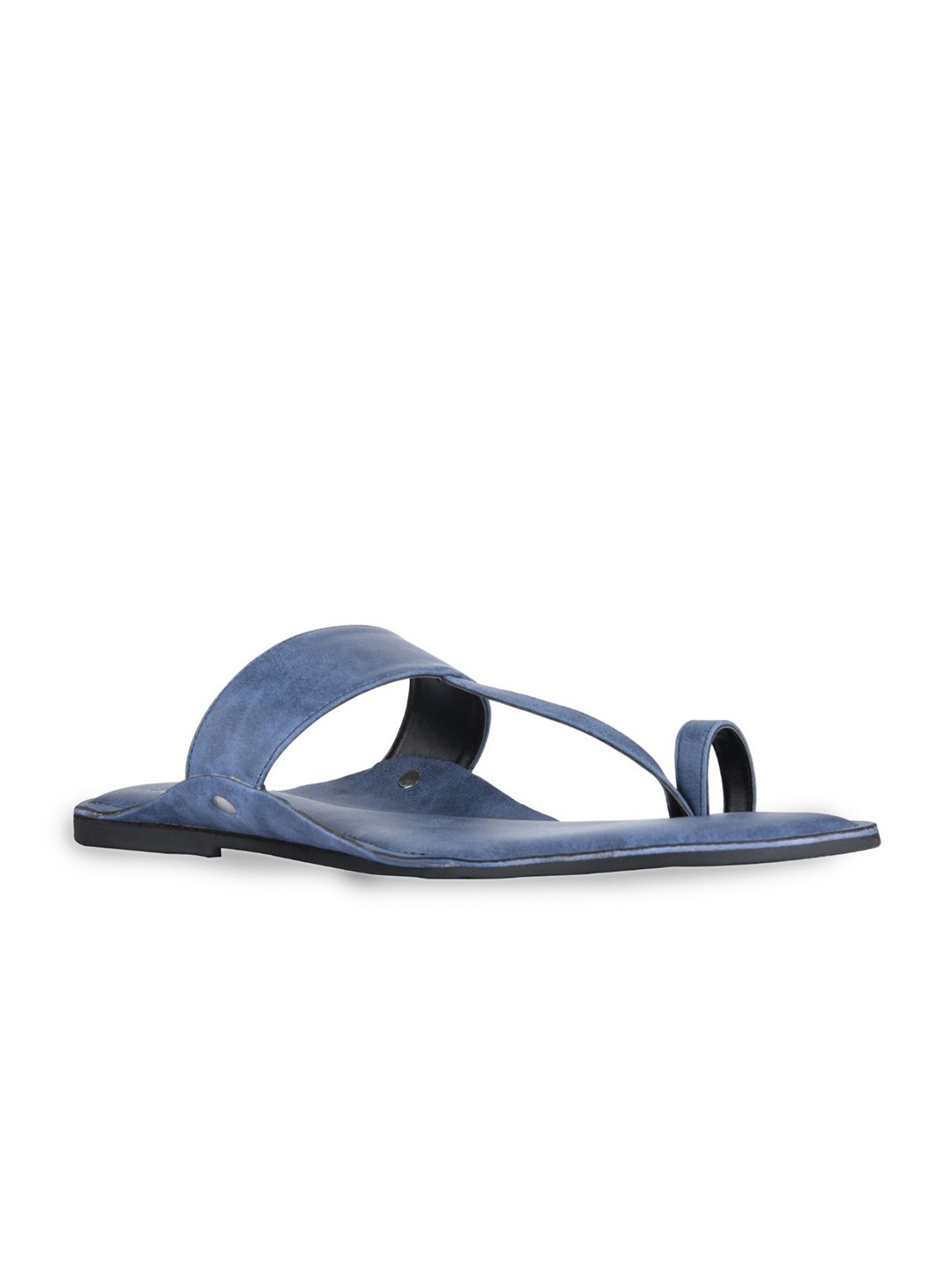 

SKO Men Blue Leather Comfort Sandals