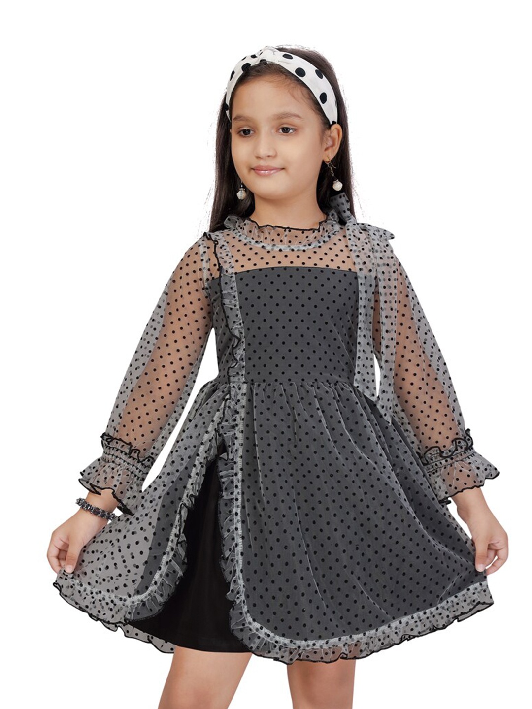 

Aarika Black Net Dress