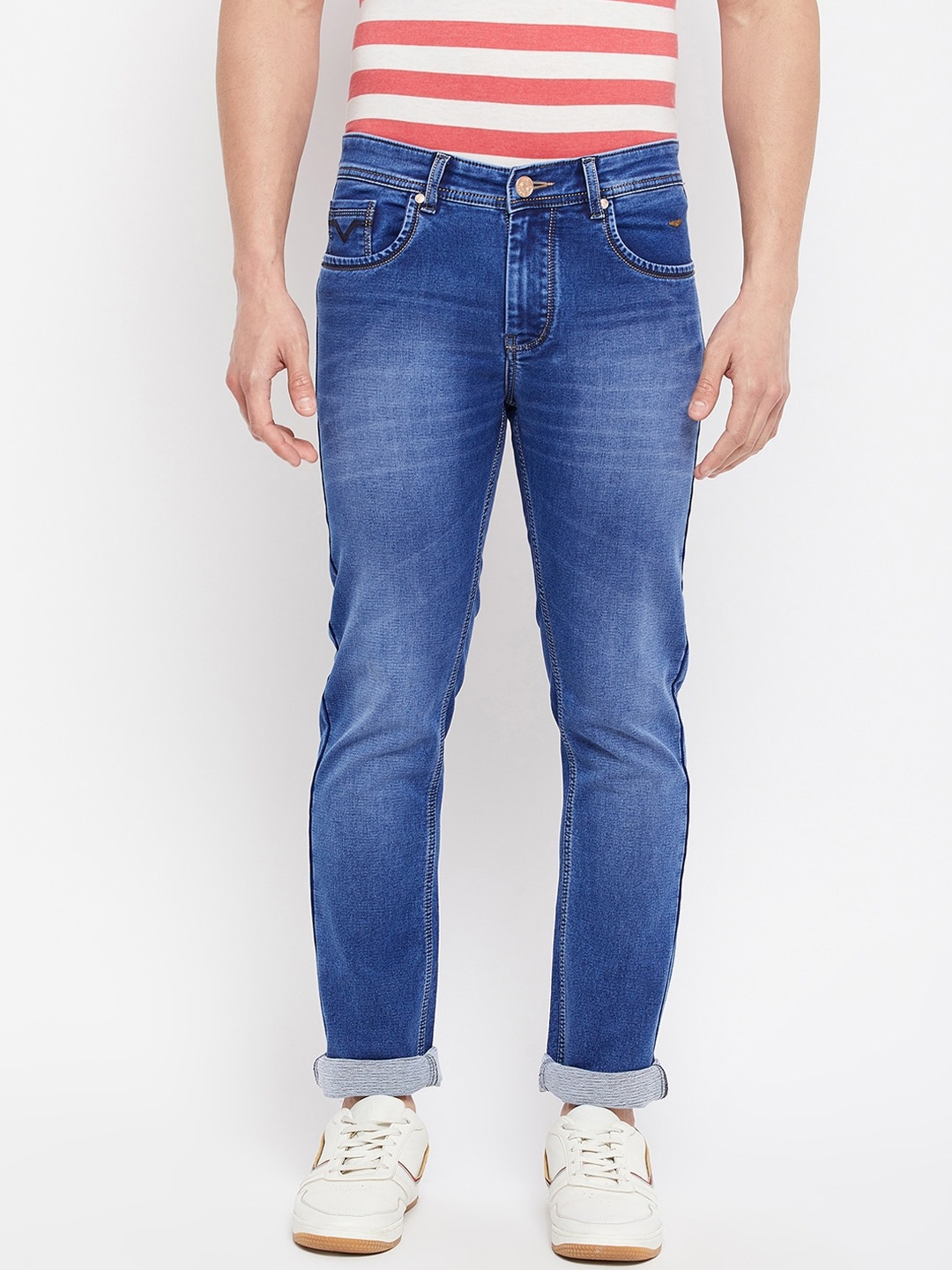 

Duke Men Blue Slim Fit Heavy Fade Stretchable Jeans