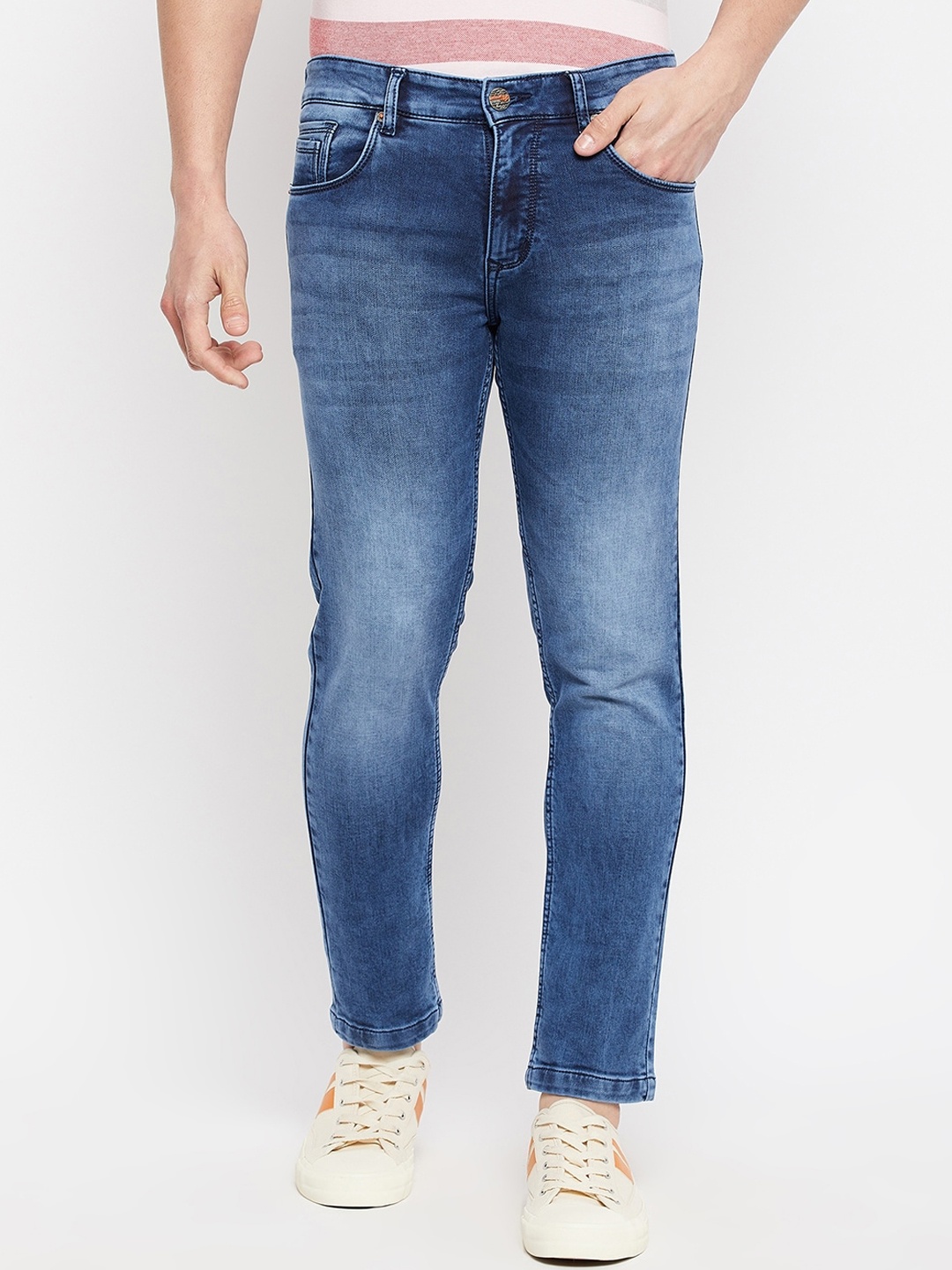

Duke Men Blue Slim Fit Heavy Fade Stretchable Jeans