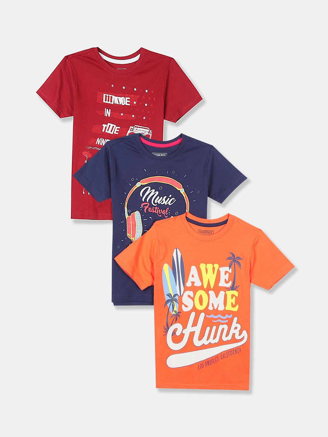 

Cherokee Boys Pack of 3 Assorted Printed T-shirt