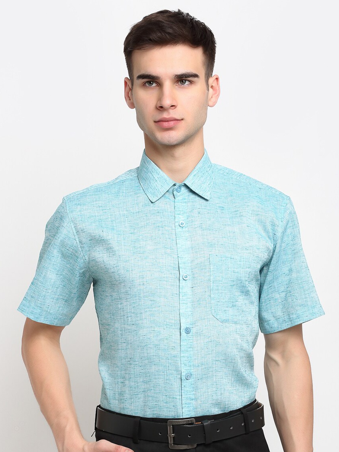 

JAINISH Men Blue Classic Cotton Formal Shirt