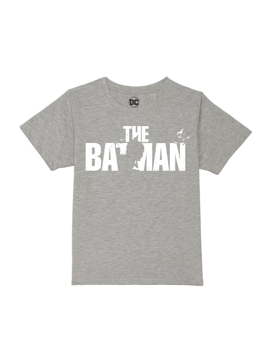 

DC by Wear Your Mind Boys Grey Batman Printed Pure Cotton T-shirt
