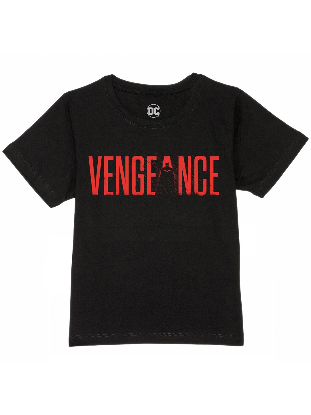 

DC by Wear Your Mind Boys Black & Red Pure Cotton Typography Batman T-shirt