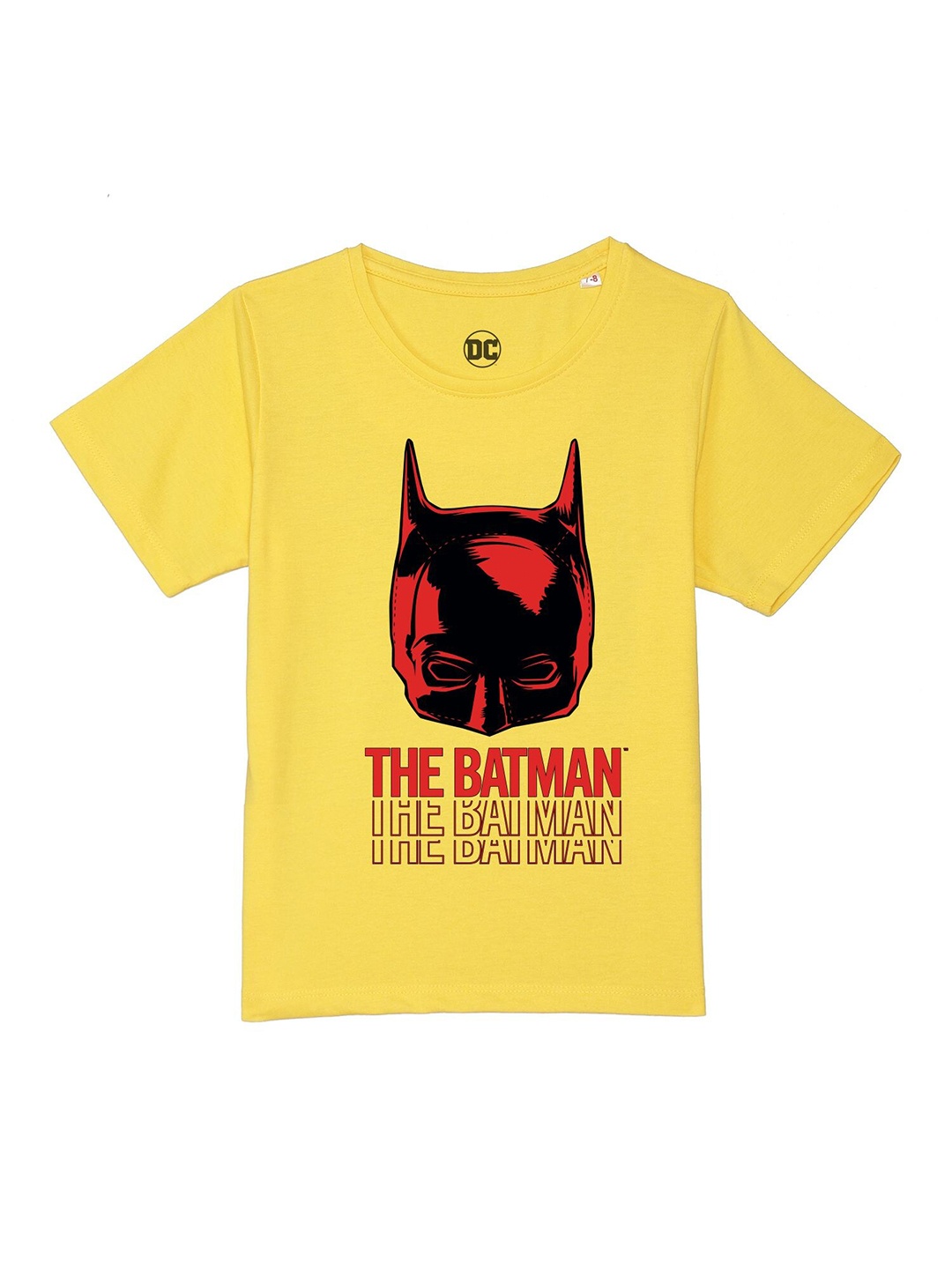 

DC by Wear Your Mind Boys Yellow Batman Printed Pure Cotton T-shirt