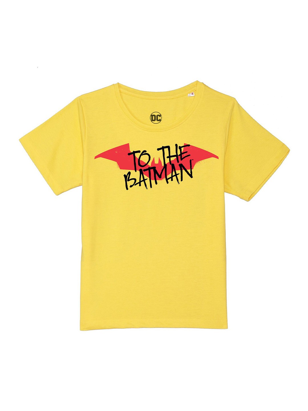 

DC by Wear Your Mind Boys Yellow Batman Printed Pure Cotton T-shirt
