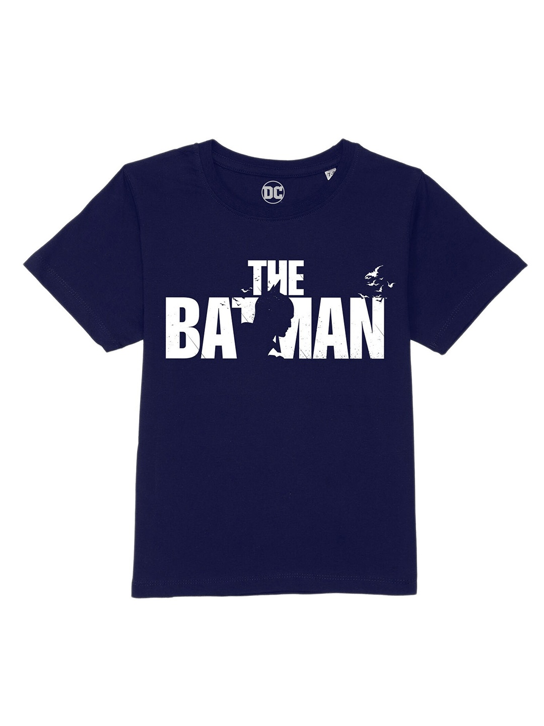 

DC by Wear Your Mind Boys Navy Blue Typography Batman Printed T-shirt