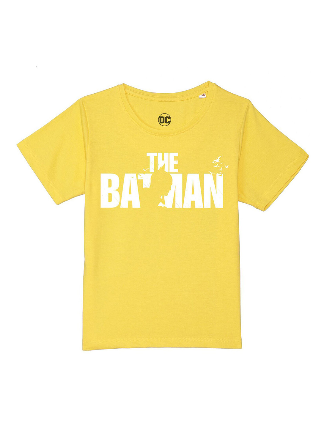 

DC by Wear Your Mind Boys Yellow Batman Printed Pure Cotton T-shirt
