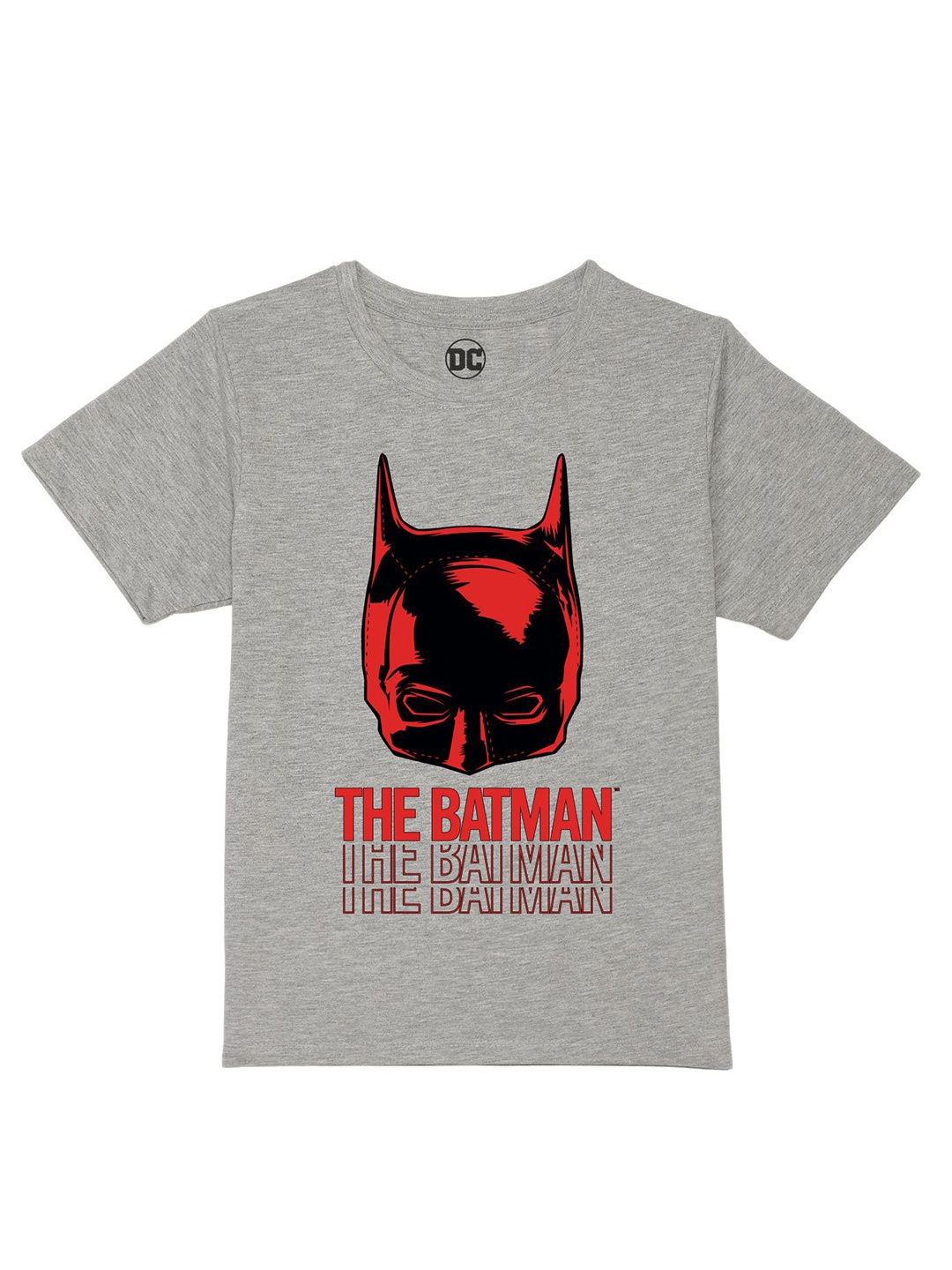

DC by Wear Your Mind Boys Grey & Red Batman Printed Pure Cotton T-shirt